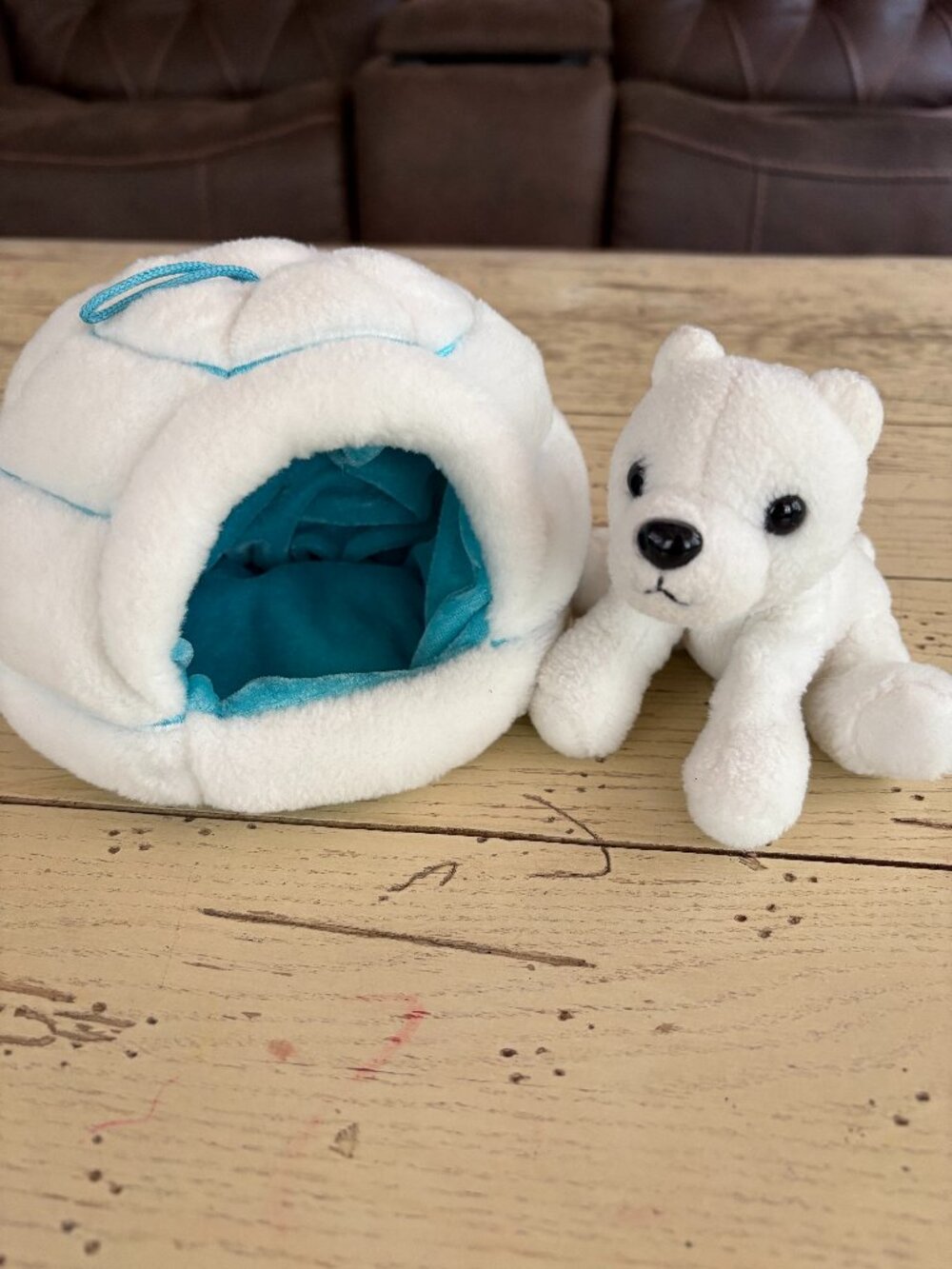 4" Plush Polar Bear and Igloo by Wild Republic
